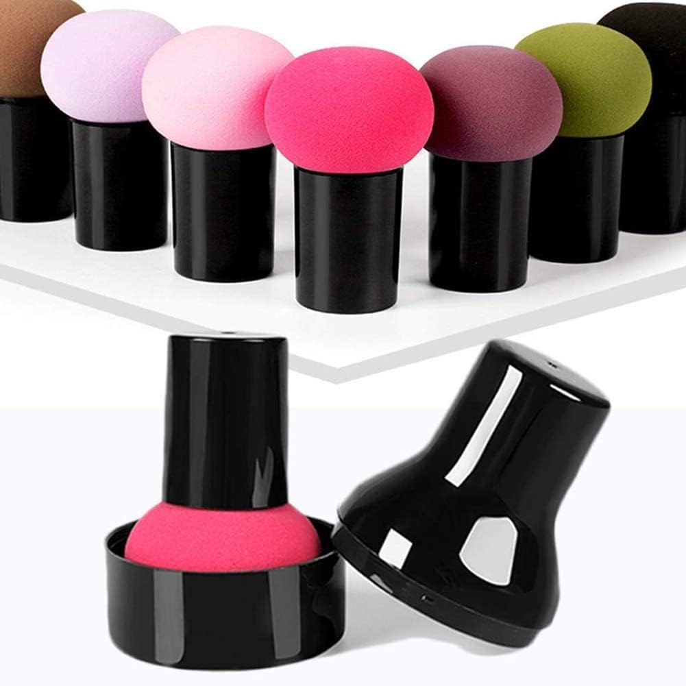 3 Pieces of Foundation Sponge Powder Puff Mushroom Head Dry and Wet Makeup Sea Surface Makeup Puff Beauty Makeup Brush Sponge Band Concealer BB Cream Foundation Makeup Tool