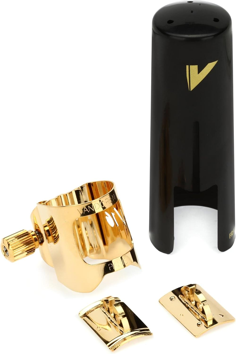 Vandoren Optimum Ligature and Plastic Cap for Alto Saxophone Gilded, Golden image number 4