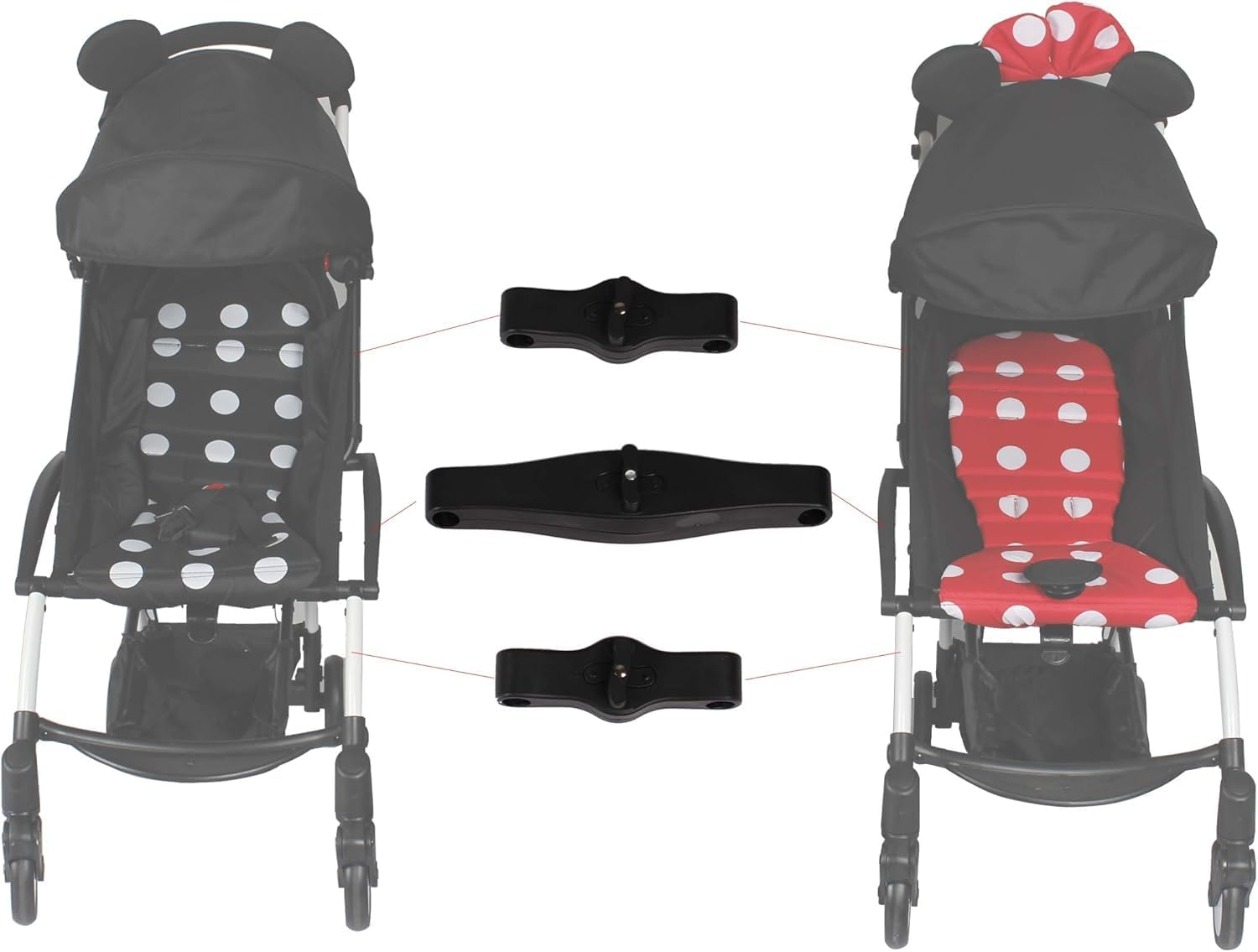 Stroller Connector, Baby Stroller Connectors Accessories for Yoyo | Twin Baby Stroller Connect Adapter, Twin Strollers Connector for Toddlers,Dual Stroller Connectors Aiqi/Yoga/Vovo Strollers image number 4