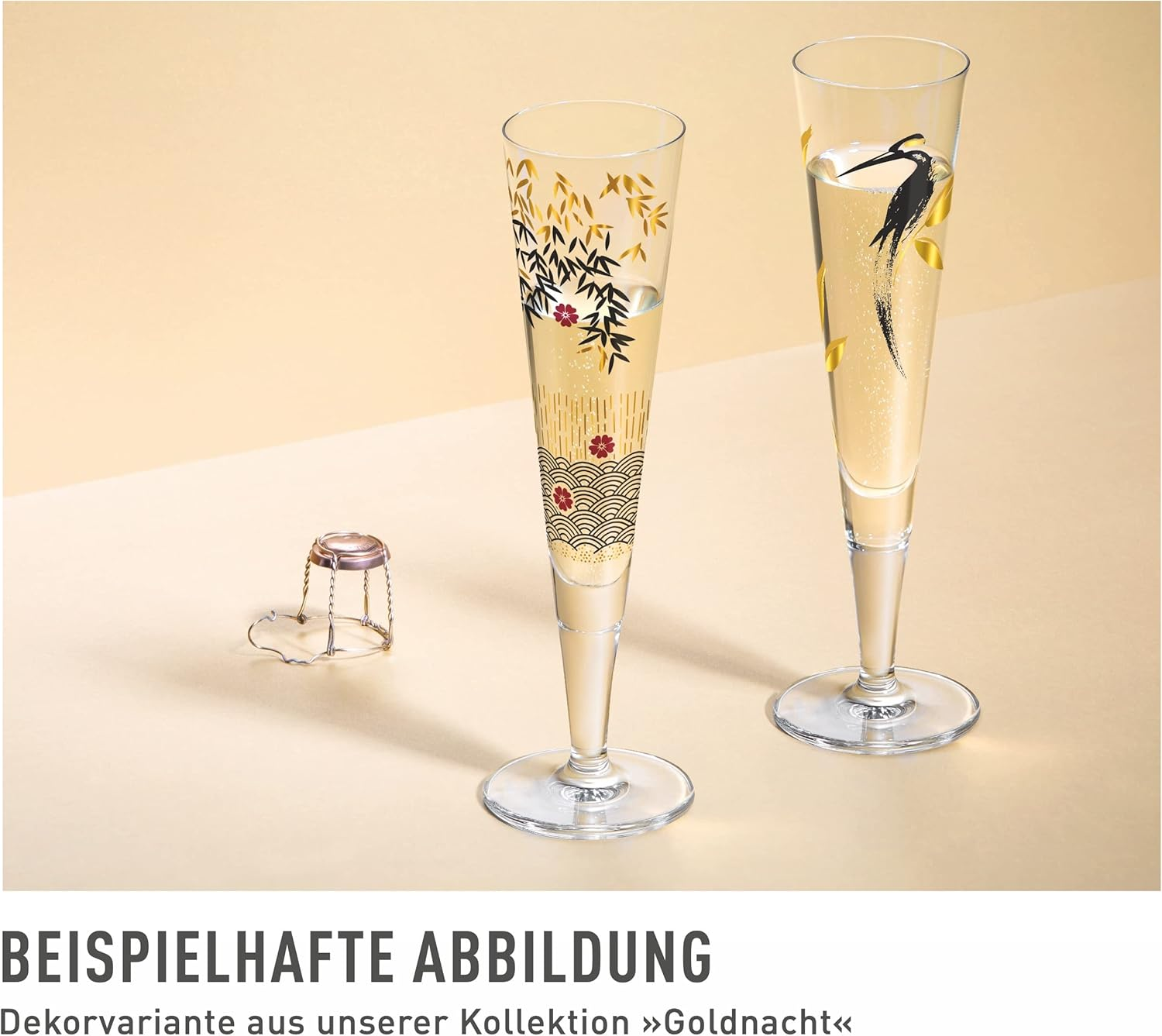 RITZENHOFF Goldnacht No. 20 Series 1071020 Champagne Glass 200 Ml Elegant Designer Piece with Real Gold Made in Germany image number 1