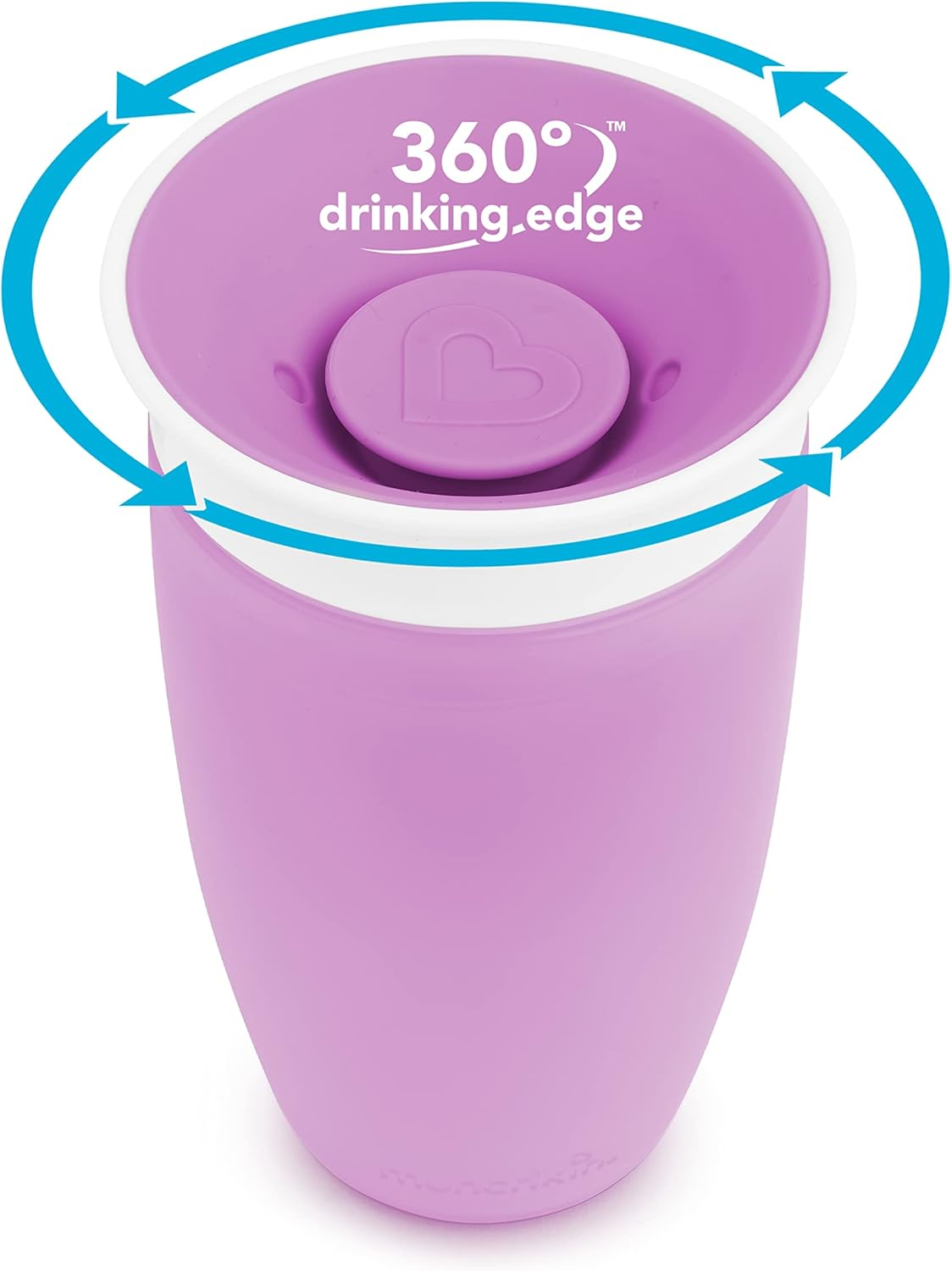 Munchkin Miracle 360 Sippy Cup, Pink/Purple, 10 Ounce, 2 Count image number 5