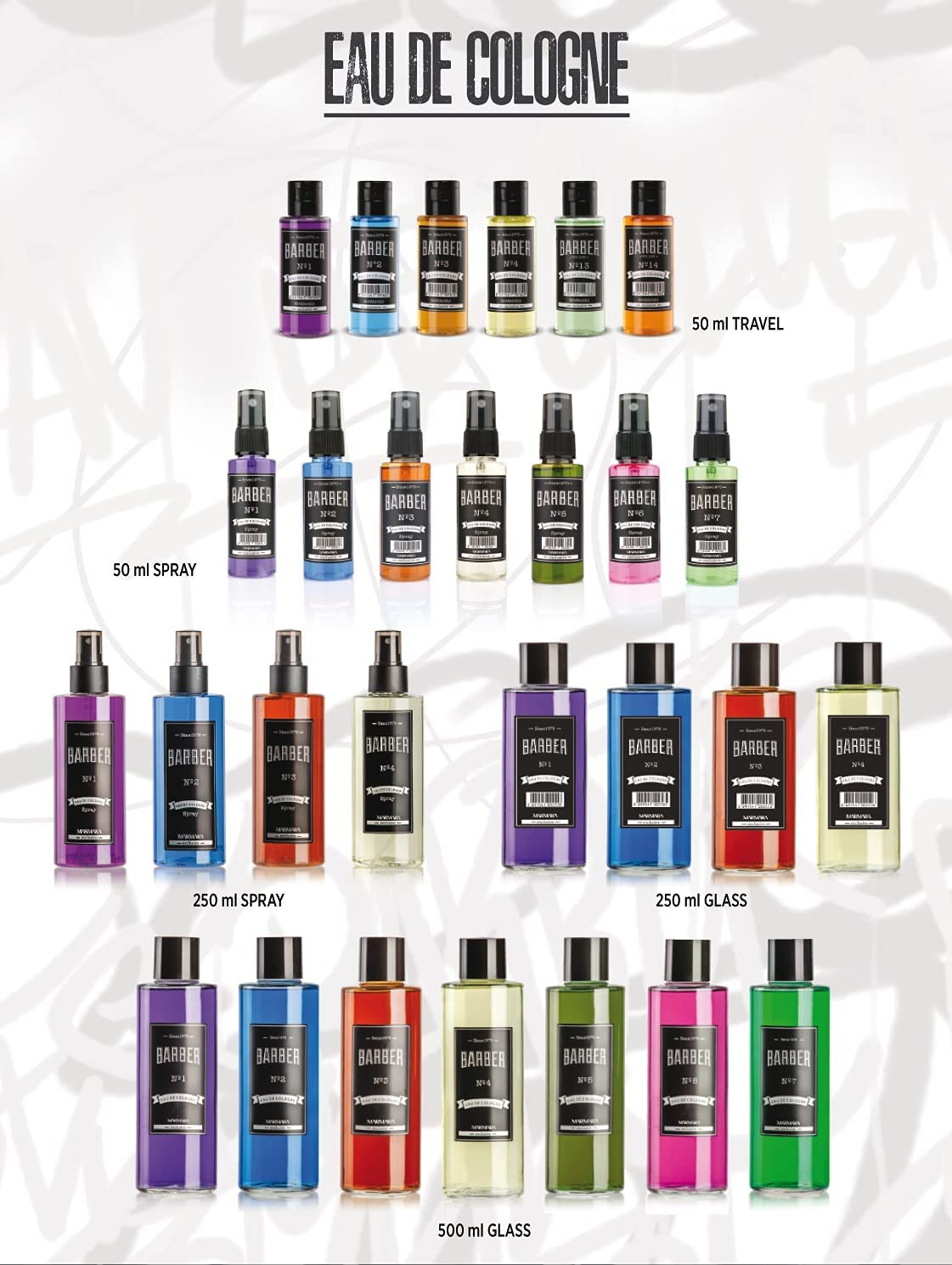 Barber Marmara Eau De Cologne No.6 Pink - Aftershave 250Ml image number 5