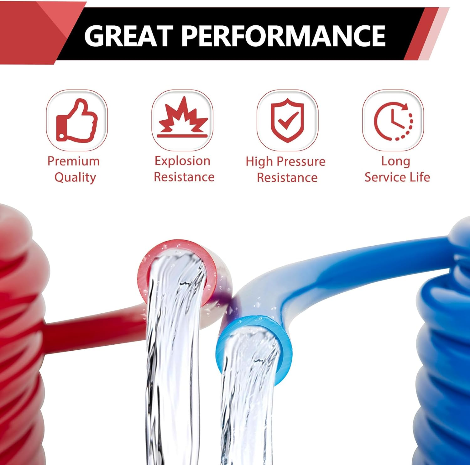 EFIELD 1/2 Inch 2 X100 Ft Pex-A Pipe/Tubing Blue & Red 200 Ft Length for Potable Water-For Hot/Cold Water-Plumbing Applications, with Free Pipe Cutter image number 4