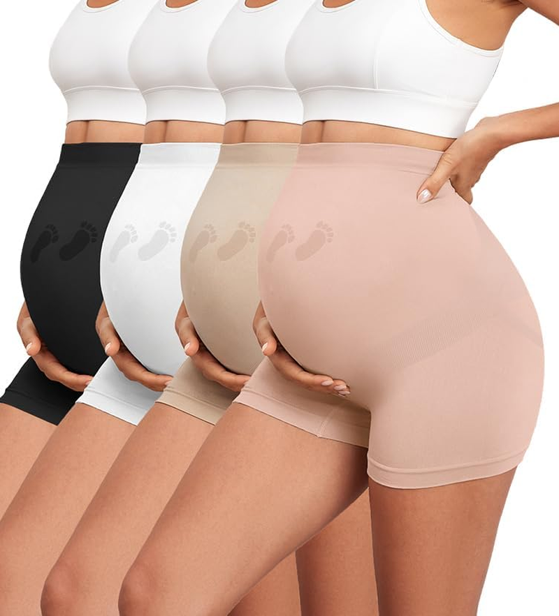 Maternity Shapewear Seamless Underwear over Bump Pregnancy Shorts High Waist Panties under Dress Belly Support