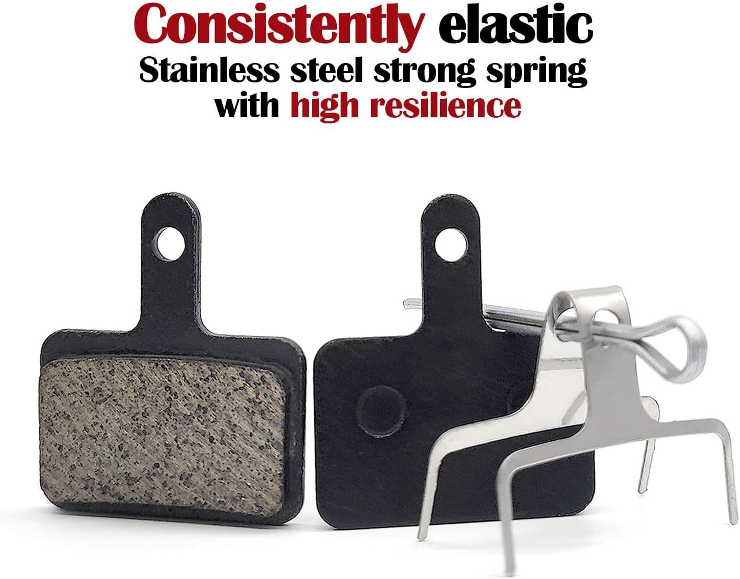 Blingkingdom 4 Pairs Bicycle Disc Brake Pads, Resin Brake Pads Replacement, Compatible with M315 M355 M515 M525 C501 C601 M375 M395 M415 M416 M446 M465 M475 M485 M486 (Black) image number 5