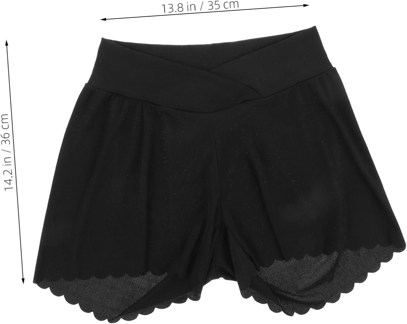 SAFIGLE Lightweight Maternity Shorts High Waist over Belly Pregnancy Sleepwear and Postpartum Lounge Shorts Soft Comfy Flexible Casual Wear for Pregnant Women Black image number 3