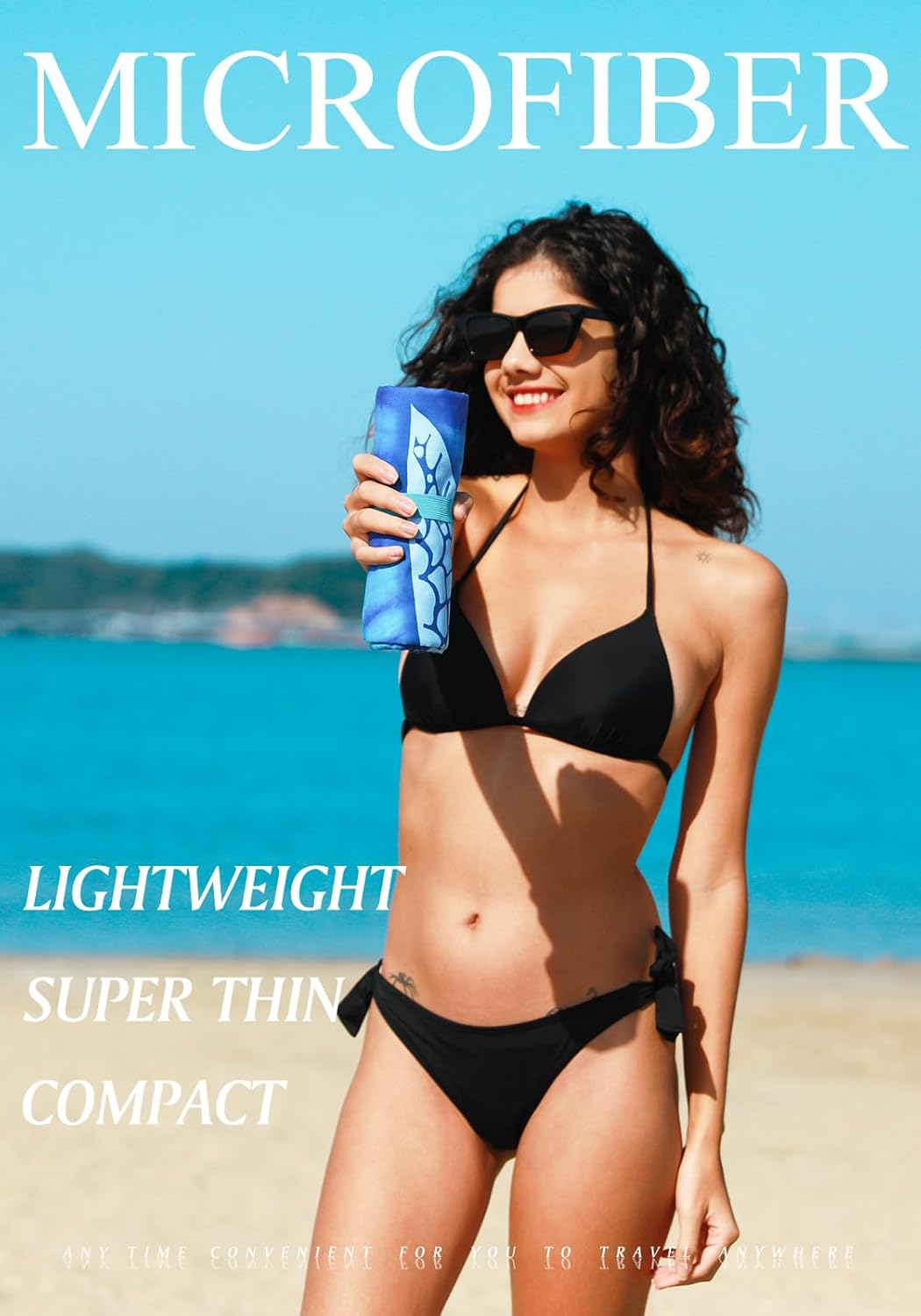 2 Pack Microfiber Lightweight Thin Beach Towel Sand Free Quick Dry Super Absorbent Compact Oversized Large Towels for Swimming Pool Yoga Gym Travel Vacation Beach Accessories Essentials for Adults image number 3