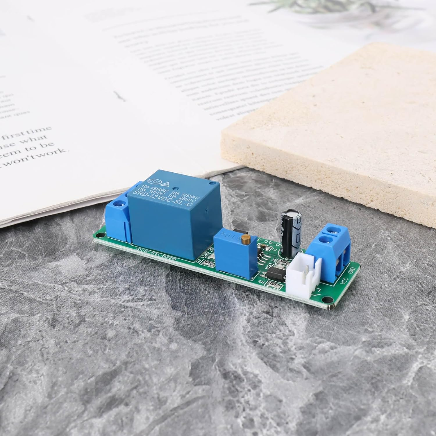 Emsea 2Pcs DC 12V Adjustable Timer Delay Turn off Module 1~10S Timing Relay for Robot Intelligent Product Development Automation Equipment PLC Development