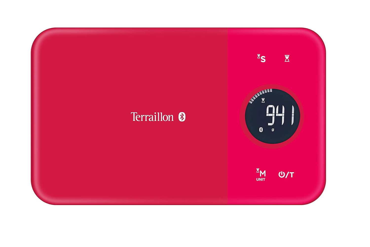 Terraillon Nutritab Kitchen Scales, Connects to Smartphone/Tablet, Energy Supply, with Tare Function, Liquid Display, Timer, Bluetooth Smart, 5 Kg, Cranberry Red image number 1