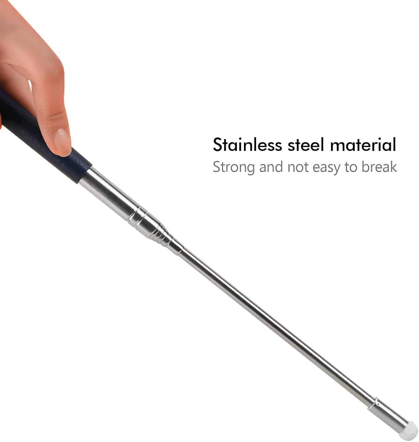 Pointer Sticks, Extendable Pointing Stick for Teachers, 2 Pieces 1M Retractable Telescope Pointer with Lanyards for Coach Class Classroom Whiteboard Post Pointer - Black image number 4