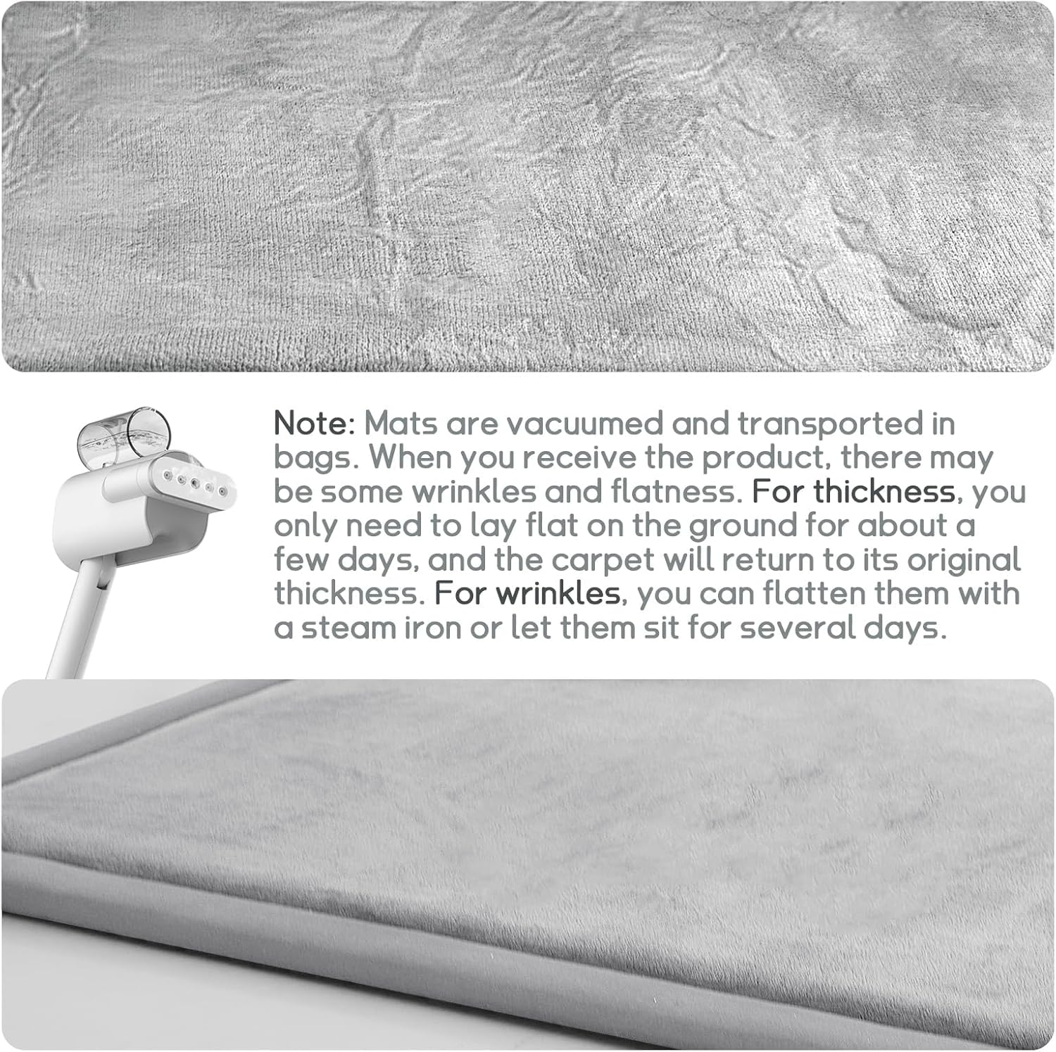 Large Baby Play Mat, Coral Velvet Rug Foam Soft Crawling Mats, 3Cm Thick Playmat for Babies, Toddlers, Infants, Kids Crawling Mat Rugs for Tummy Time Living Room, Bedroom image number 3