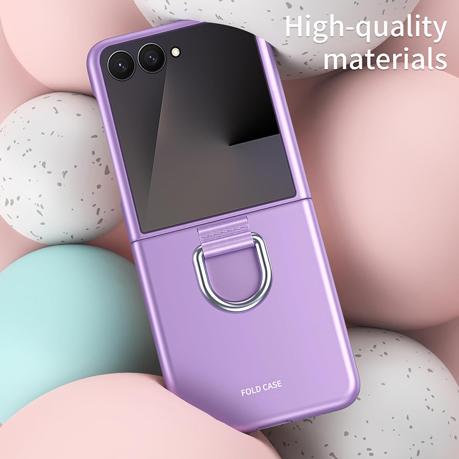 ILING Case for Samsung Galaxy Z Flip 7 5G (Z Flip7 5G) Cover, PC Shockproof Cover, Compatible with Samsung Galaxy Z Flip 7 5G (Z Flip7 5G) Ultra-Thin Matte Phone Case with Ring (Purple) image number 7