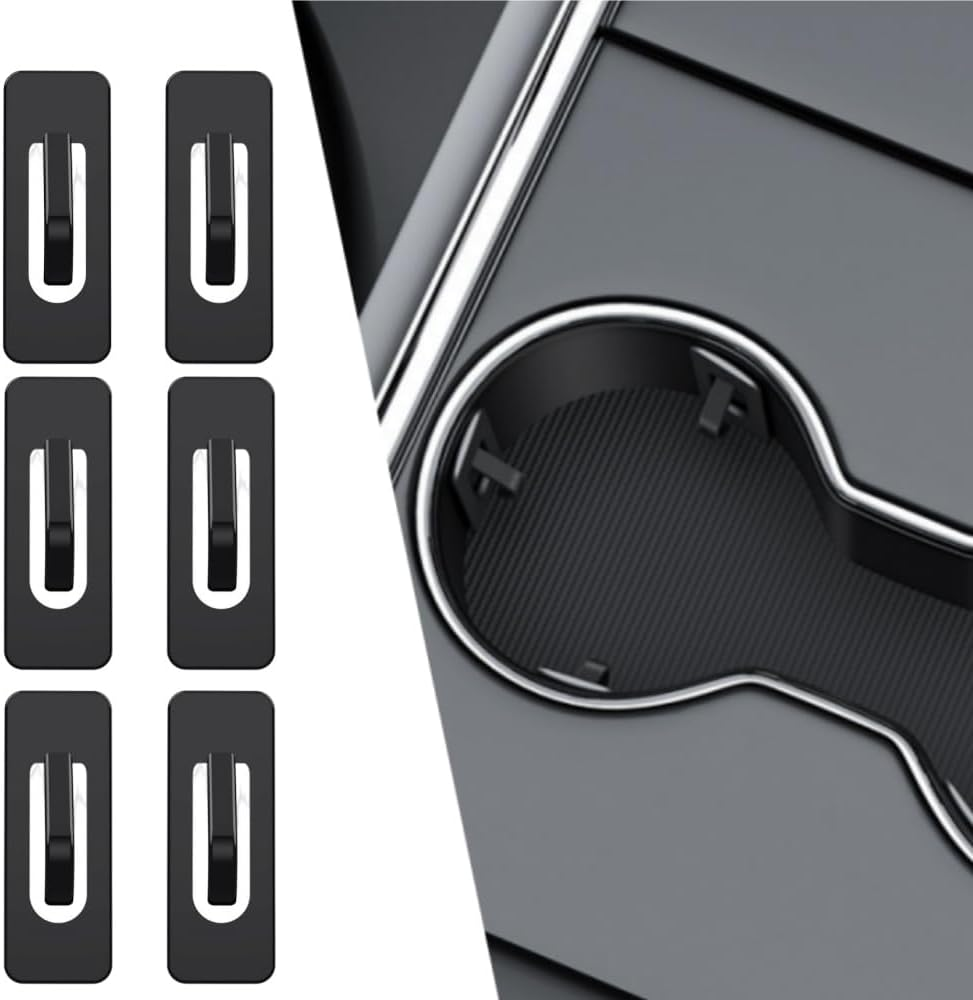 Naisfei 6 Pieces Car Cup Holder Stabilizer,Water Cup Holder Position Limiter,Cup Holder Position Limiter,Car Cupholder Insert, Cup Slot Limiter, Water Bottle Stabilizers Self-Adhesive for Most Cars image number 2