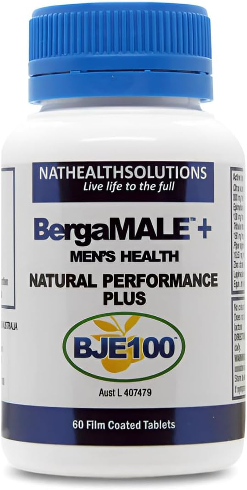 Bergamale by Bergamet - 1 Bottle - Natural Male Performance & Cardio Enhancer (47% Citrus Bergamot Extract)