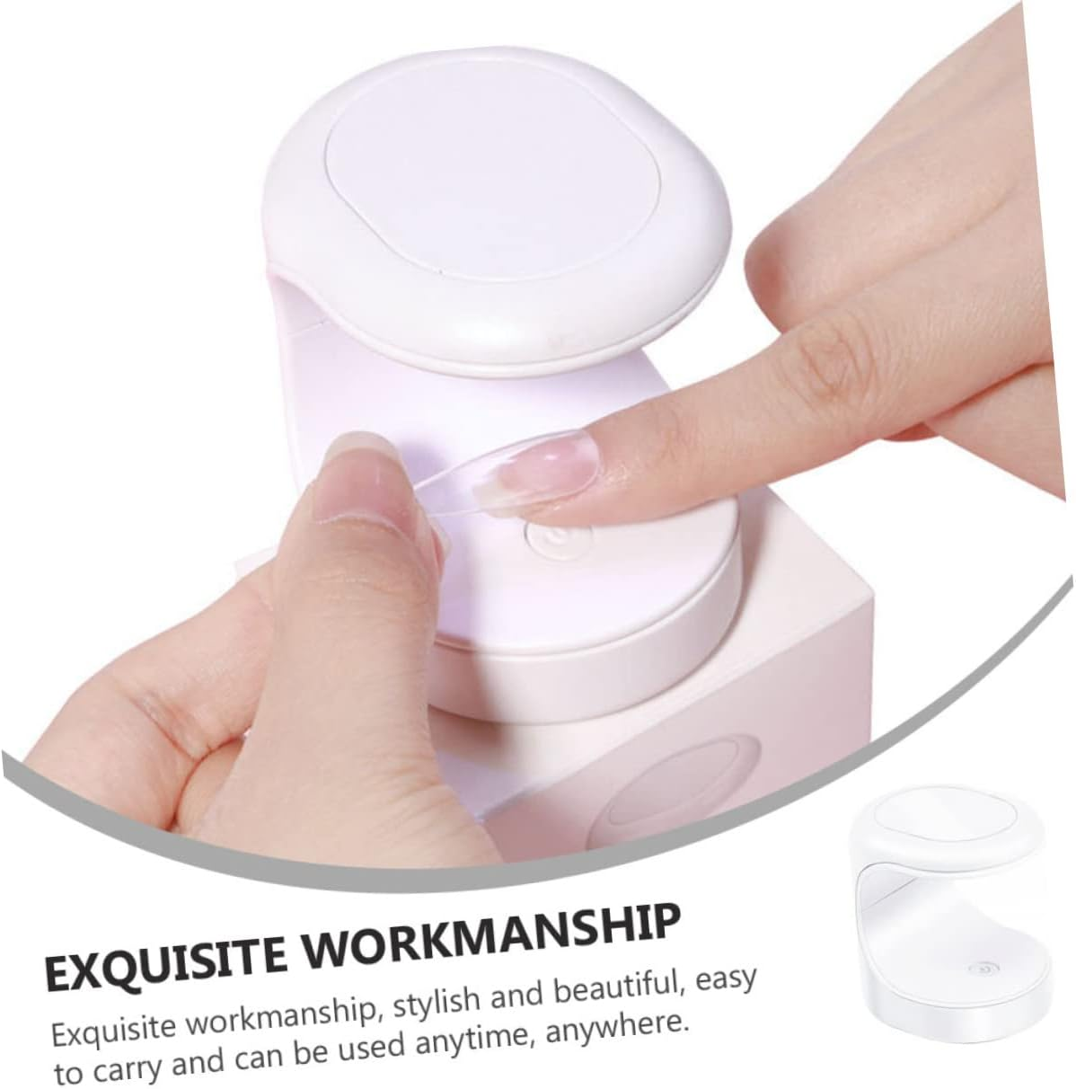 EXQUIMEUBLE Portable Mini Nail Lamp USB Nail Dryer Kit with LED Light Beads for Manicure Material Fast Curing Gel Polish