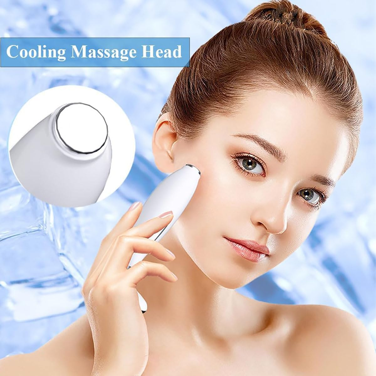 BEAUTY Face Massager with Cooling Mode, 6 Skin Care Tools with 4 Light Sources, EMS Microcurrent Red Light Therapy, Household Facial Carving Tools, Female Gifts image number 4