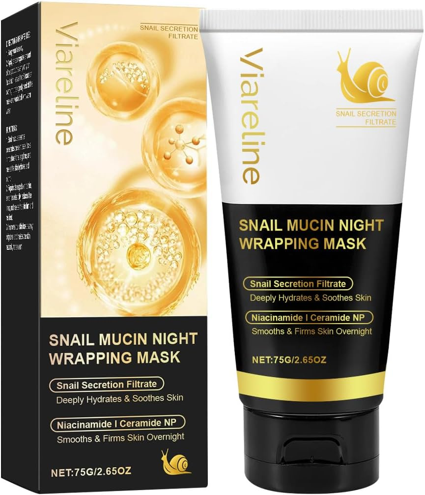 Snail Mucin Night Wrapping Mask, Deep Cleansing and Moisturising Face Mask, 75G image number 4