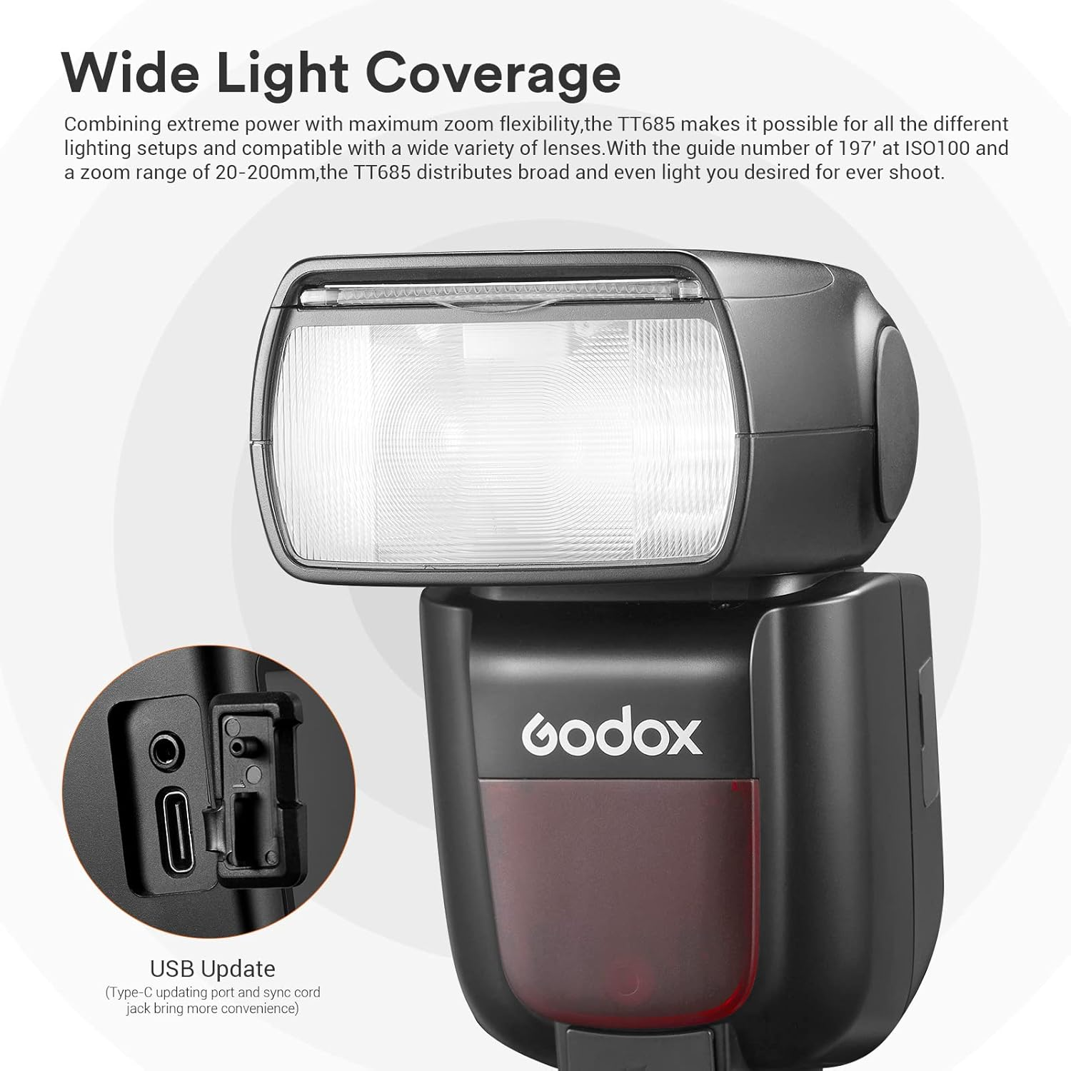 Godox TT685II-N TT685IIN TTL Camera Flash Speedlite for Nikon Cameras, Godox Flash for Nikon, GN60 2.4G HSS 1/8000S, with TCM Instant Conversion,330 Full Power Flashes, 0.1~2.6S Recycle Time image number 6