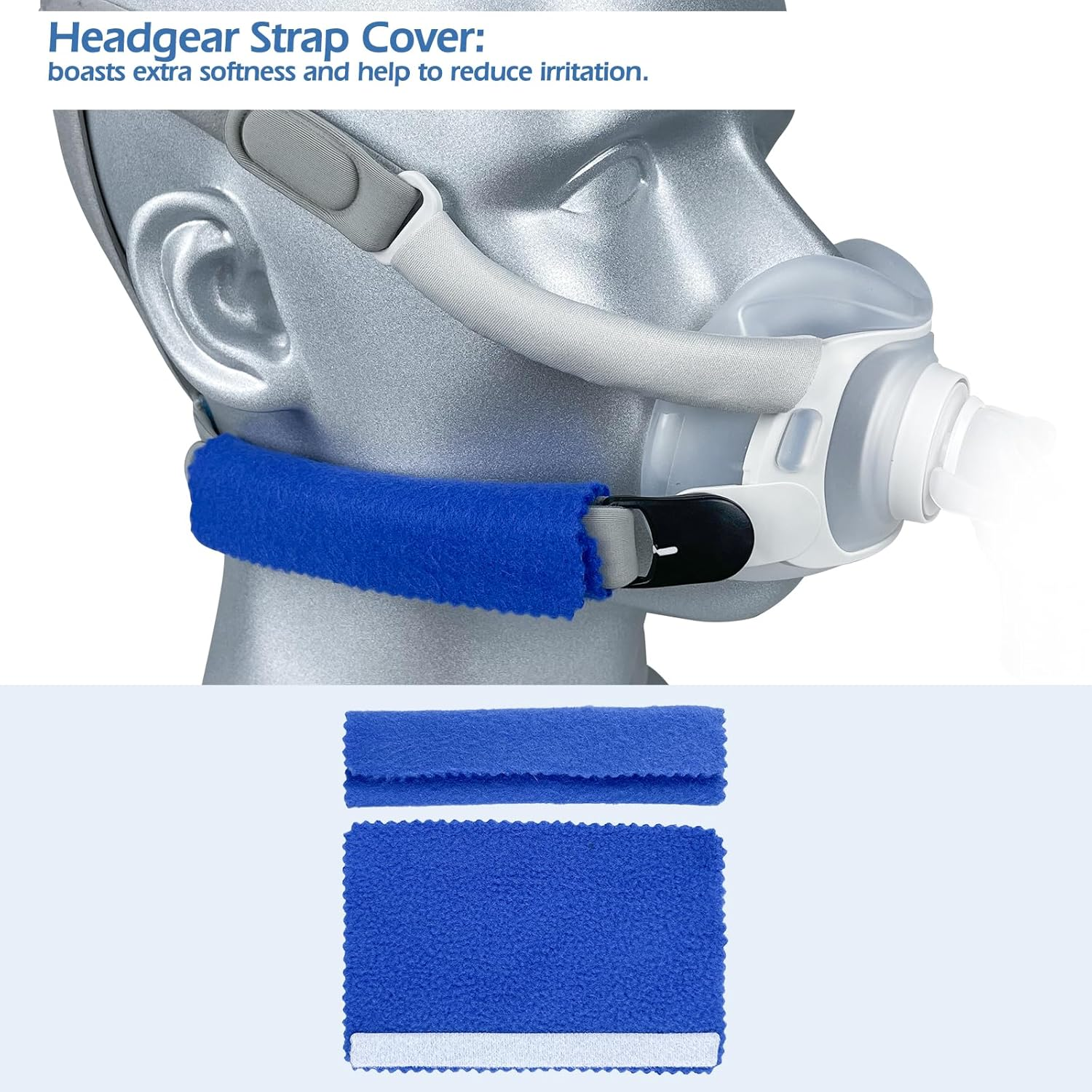 Replacement Airfit F40 CPAP Headgear Strap with Magnetic Clips and Strap Cover Home Ventilator CPAP Supplies for Airfit F40 Full Face CPAP Mask Headgear (Standard) image number 2