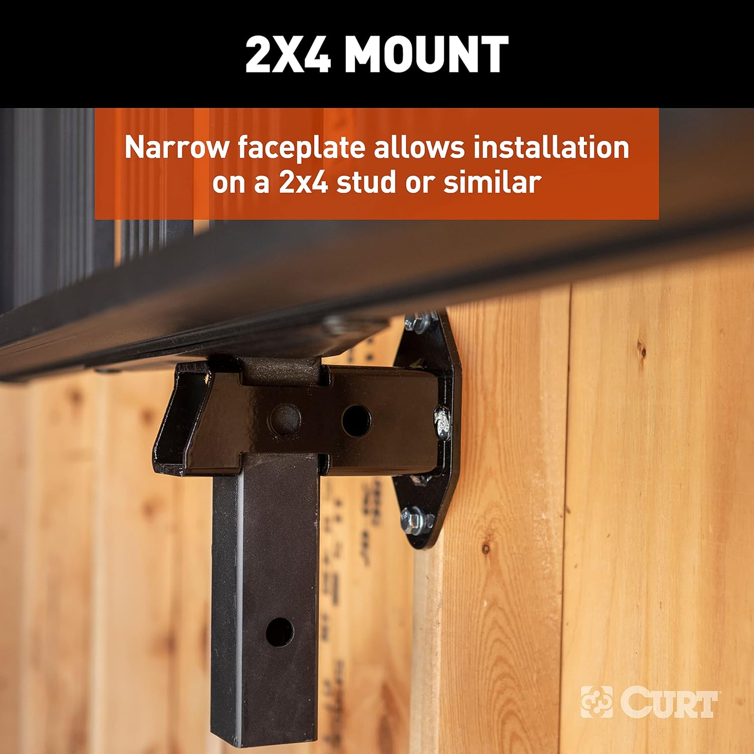 CURT 45069 Hitch Accessory Wall Mount, 2-Inch Receiver image number 1