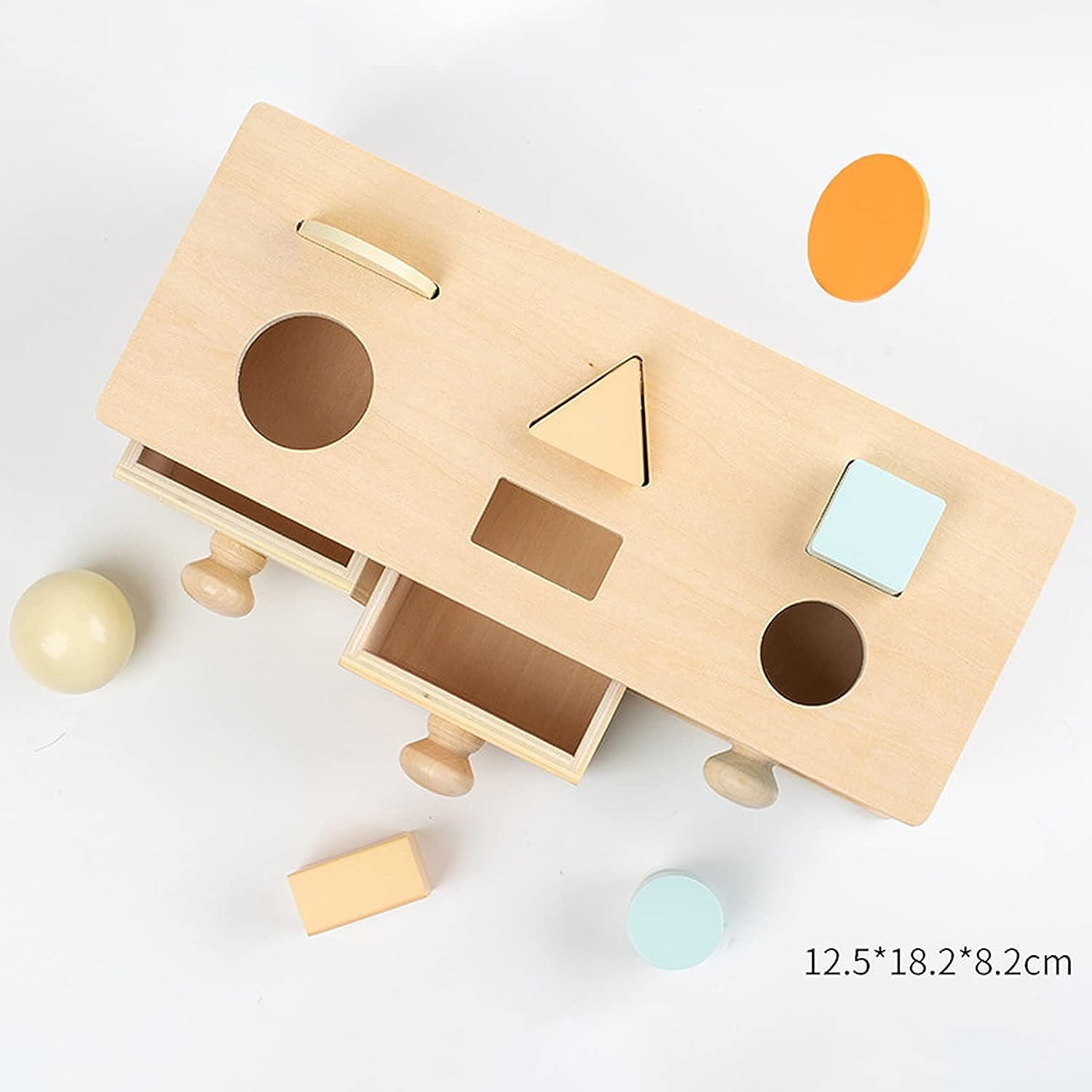 Montessori Permanent Box, 3-In-1 Montessori Toys Coin Box, Montessori Toys 6-12 Months (A) image number 4