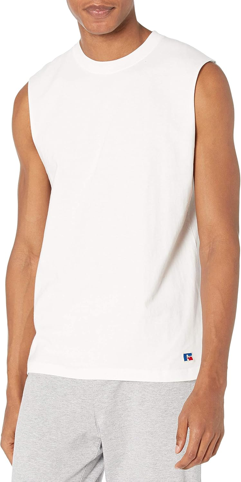 Russell Athletic Men'S Soft 100% Cotton Midweight Sleeveless Muscle T-Shirt