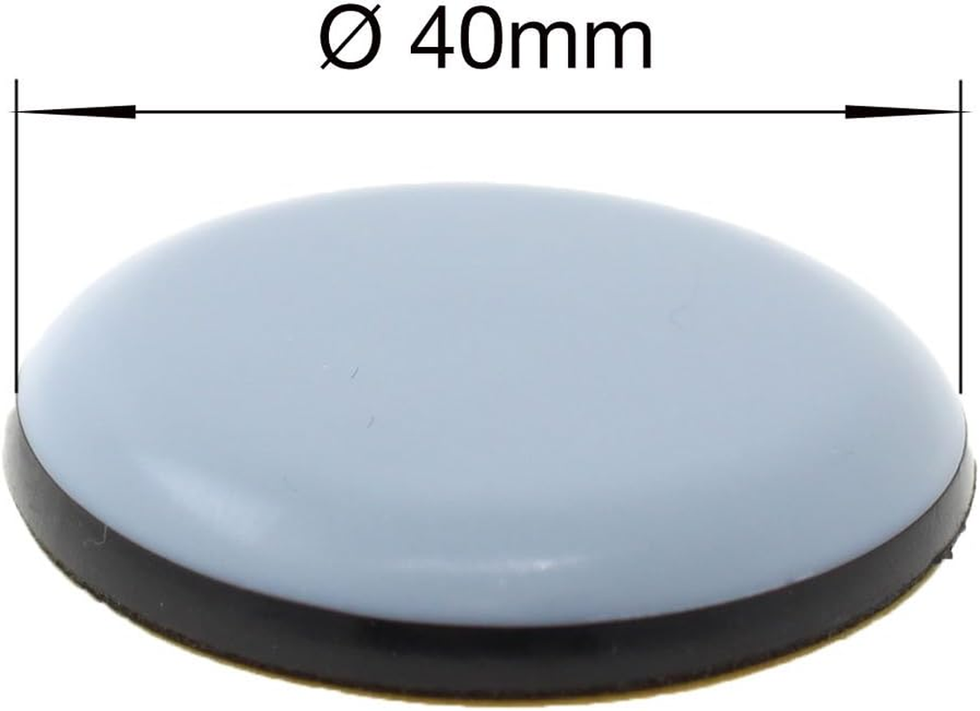 Lifeswonderful - 16 Pcs - 40Mm Diameter Self Adhesive PTFE Teflon Furniture Glides Sliders - Move Heavy Furniture Effortlessly