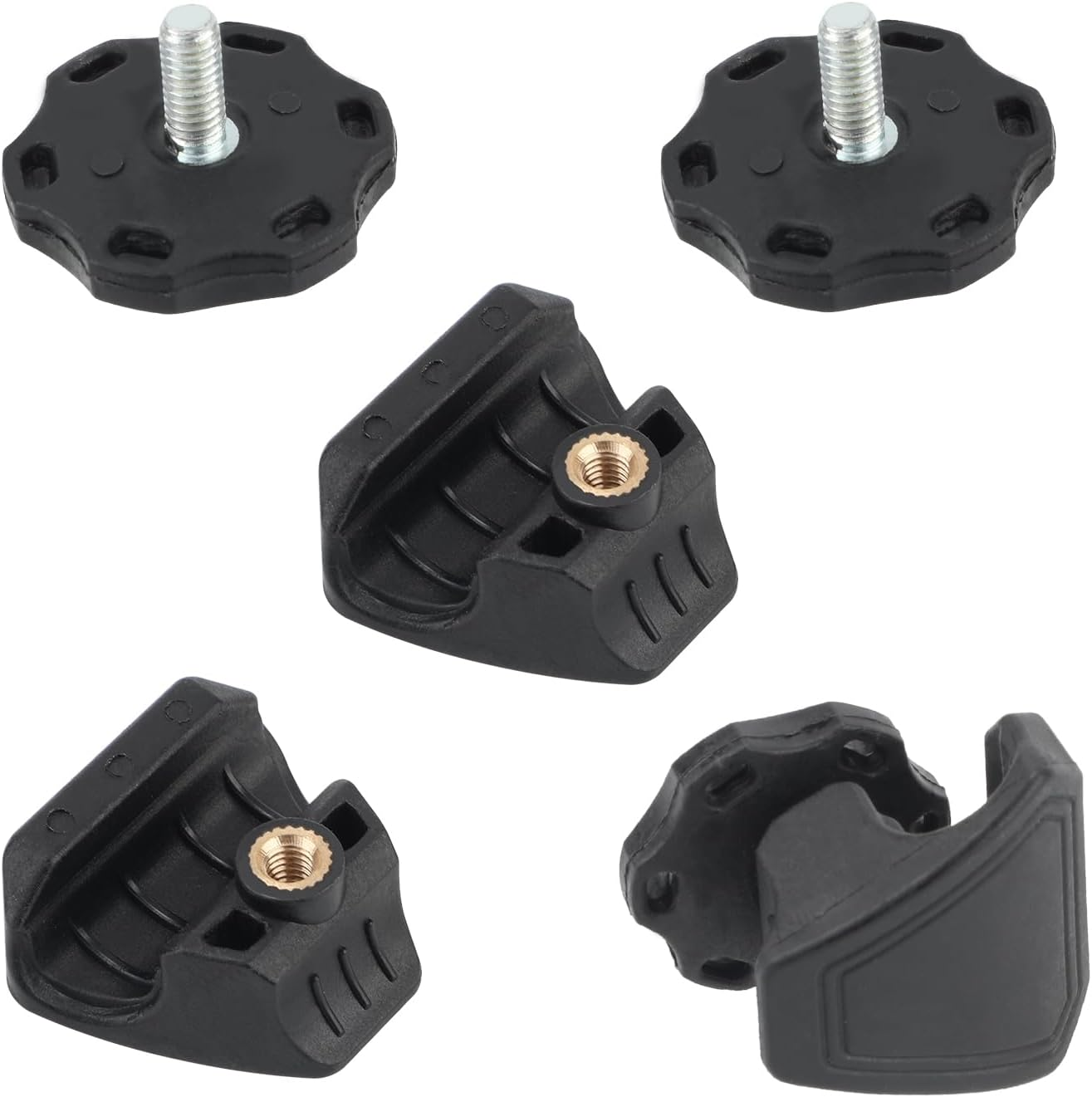 2 Sets Football Visor Clips, Universal Rugby Helmet Fasteners Replacement Quick Fix & Release Helmet Screws Accessories image number 1