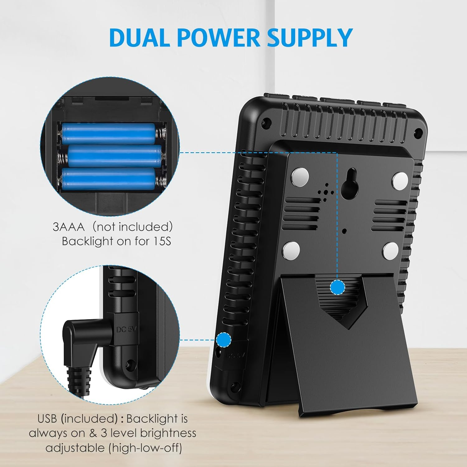 AMIR Wireless Weather Station, Digital Thermometer Hygrometer Indoor Outdoor with 3 Remote Sensors, Max/Min Record, Backlight, Temperature Gauge Humidity Monitor for Patio, Home, Garage, Greenhouse image number 3