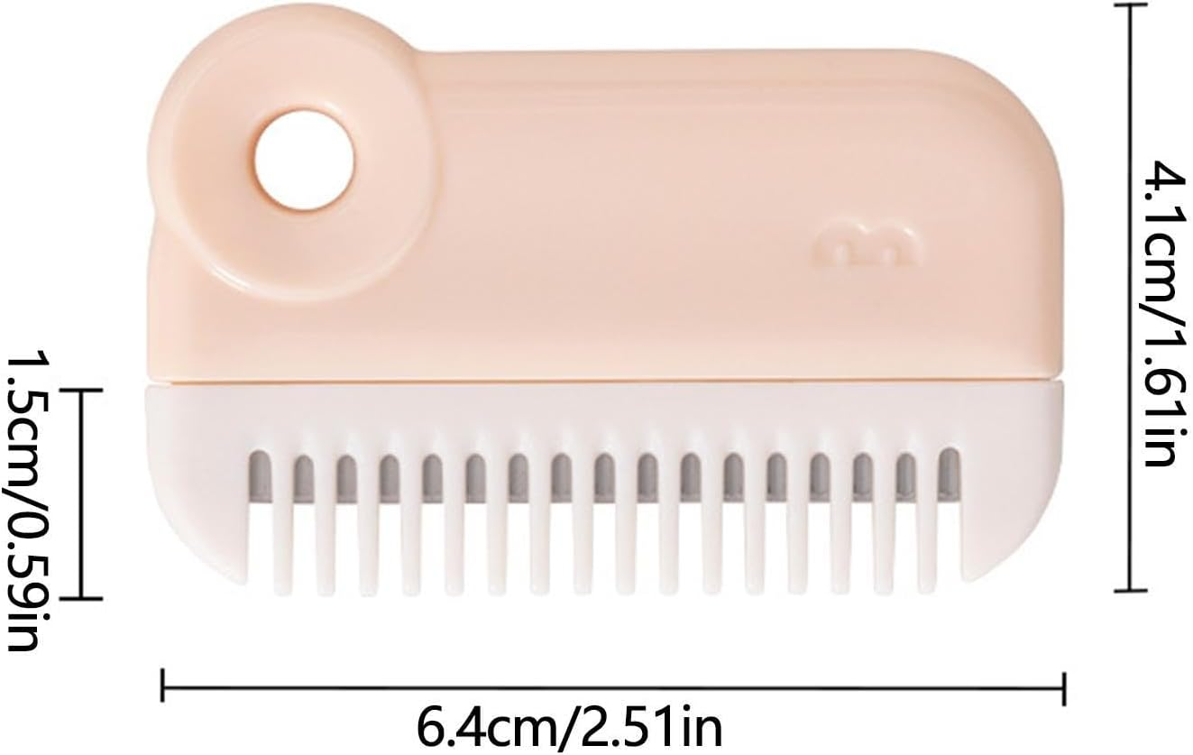 PUCHEN Split Ends Hair Trimmer & Comb - Multifunctional Hair Cutting Tool, Safe & Durable Stainless Steel, Easy to Clean & Carry, Perfect for Home & Salon Use, Flesh Pink image number 2