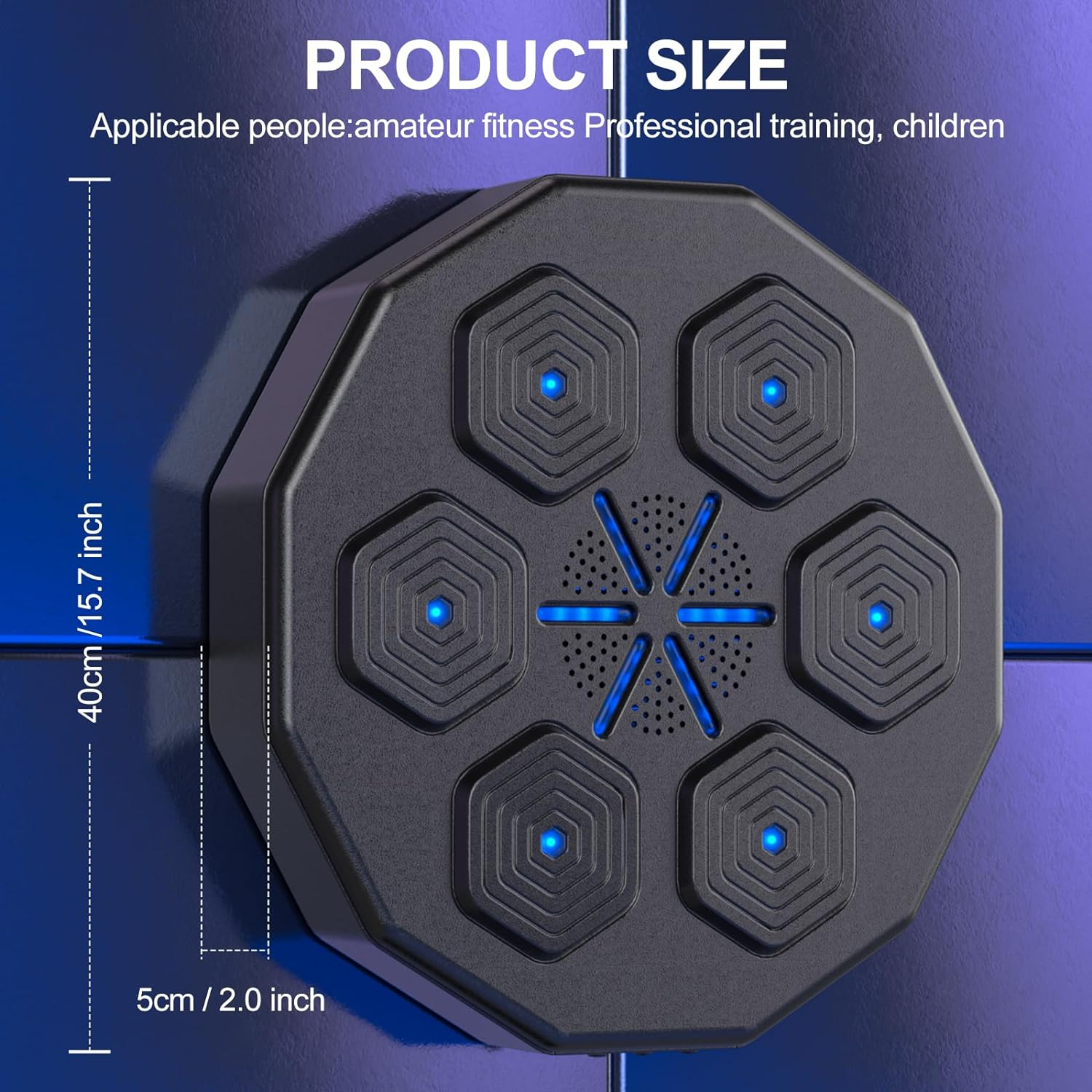 2025 New Music Boxing Machine, Upgraded 2.0 Smart Bluetooth Music Boxing Parent-Child Games, Wall-Mounted Exercise Equipment for Home