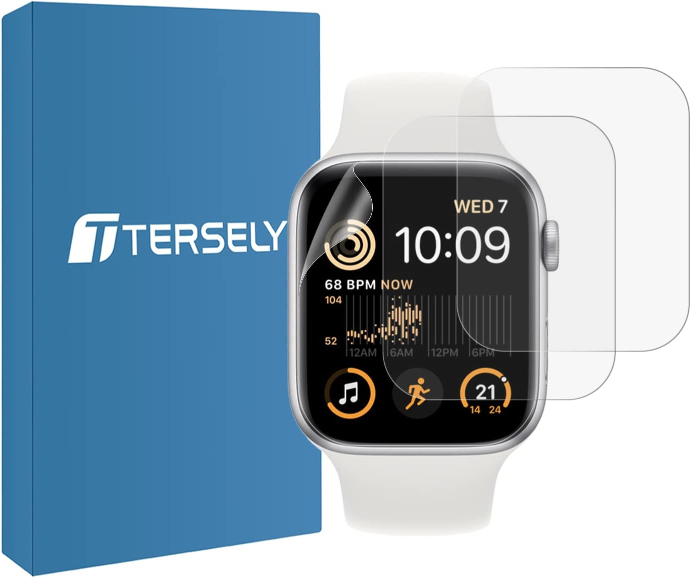 T Tersely [8 Pack] Screen Protector for Apple Watch Series 11/10 42Mm,Self-Healing Flexible Full Coverage TPU Film, Anti-Scratch HD Clear image number 2