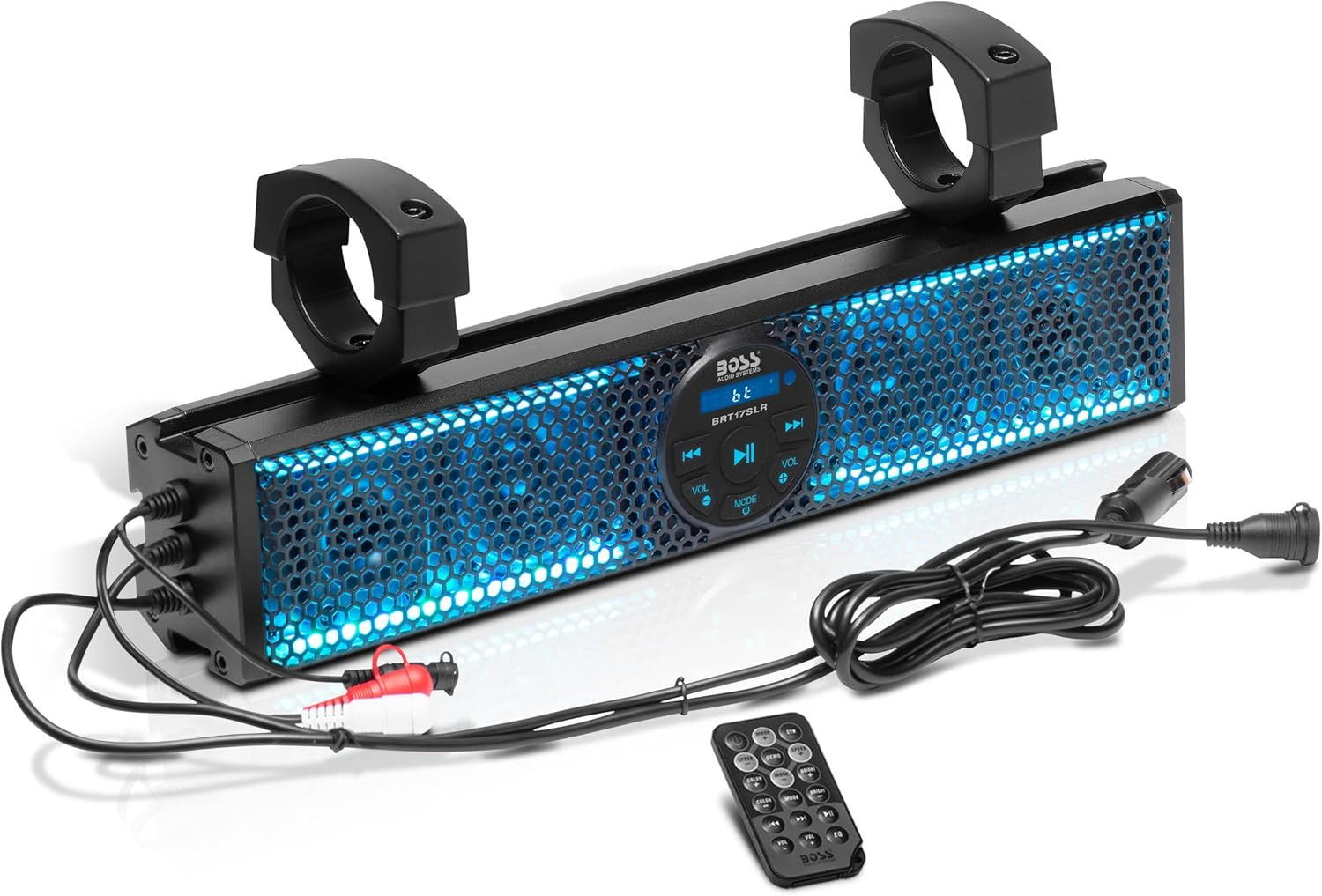 BOSS Audio Systems BRT17SLR ATV Sound Bar - 17 Inches Wide, 3 Inch Speakers, IPX5 Weatherproof, Bluetooth, Built-In Amp, Multicolor Illumination image number 3