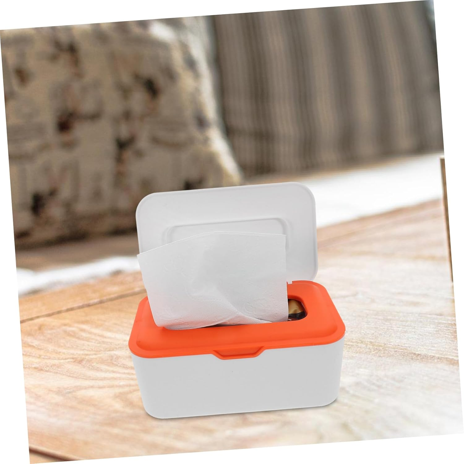 MERRYHAPY 2Pcs Wipes Storage Box Refillable Wipe Holder Wet Tissue Dispenser Sealed Portable Tissue Case for Household image number 4