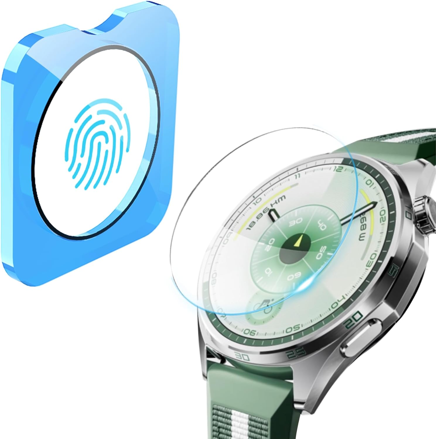 Lemxiee 2 Pack Tempered Glass for HUAWEI Watch GT 6 Pro 46Mm Screen Protector Protection Film