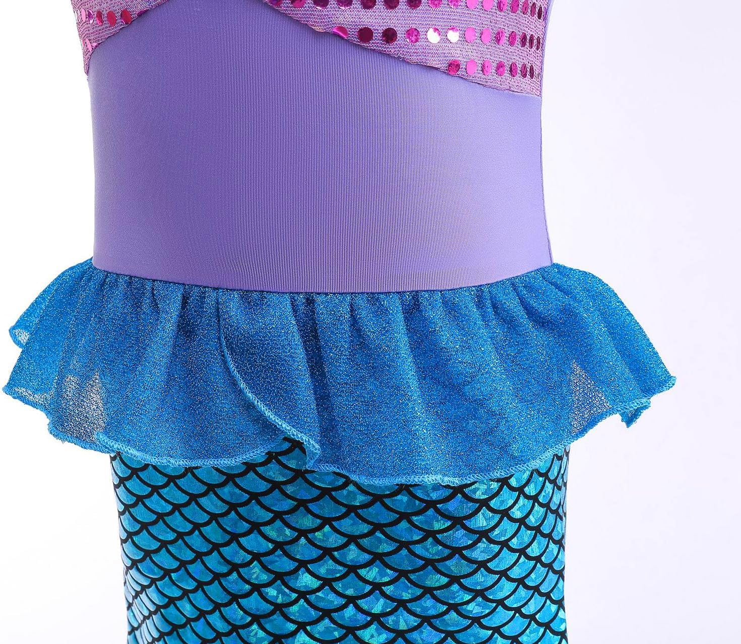 Little Girl Luxury Mermaid Costume Princess Dress for Girls with Accessories image number 3