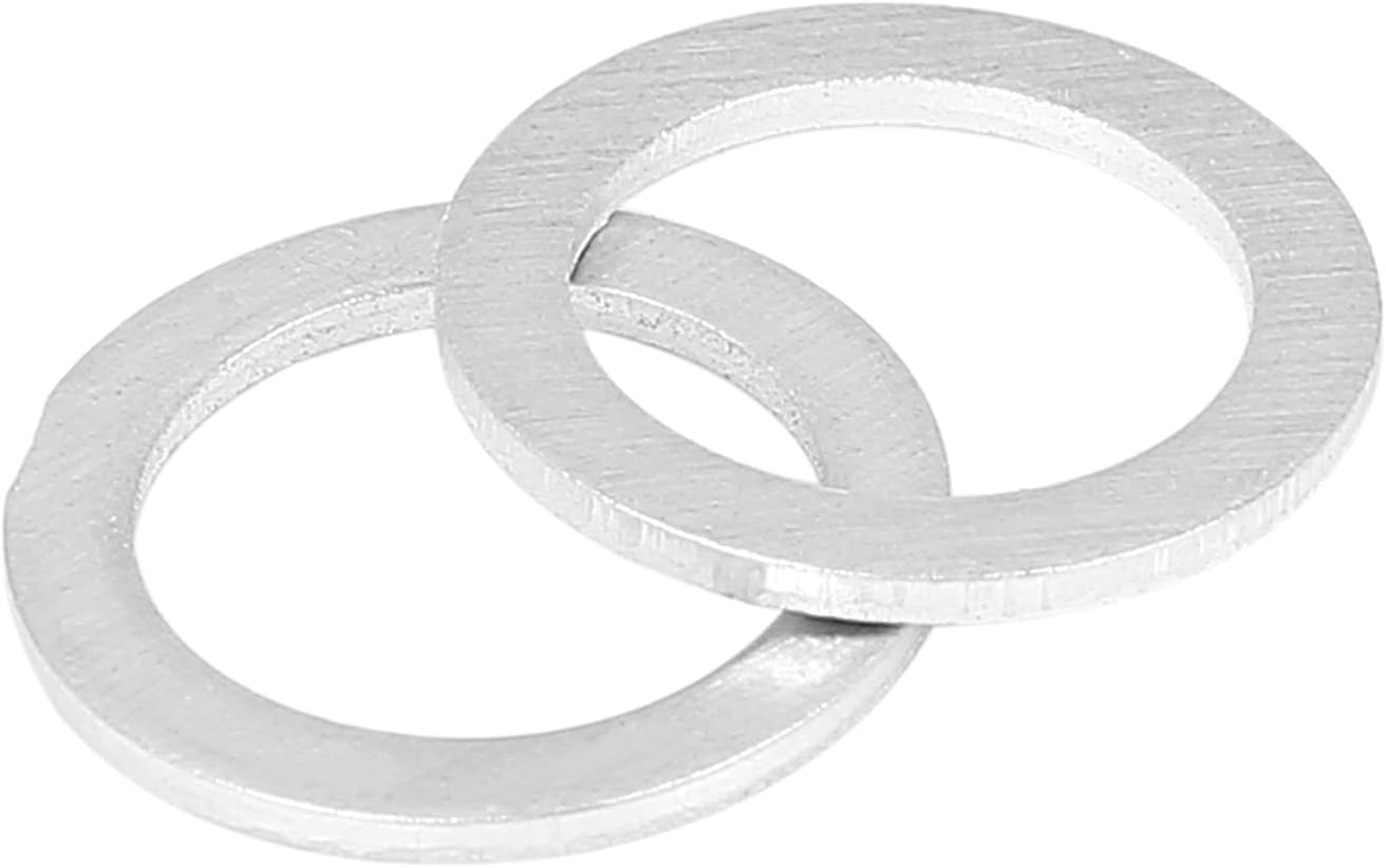 X AUTOHAUX 20Pcs M14 Silver Tone Oil Drain Plug Gaskets Replacement for Mazda 9956-41-400 image number 5