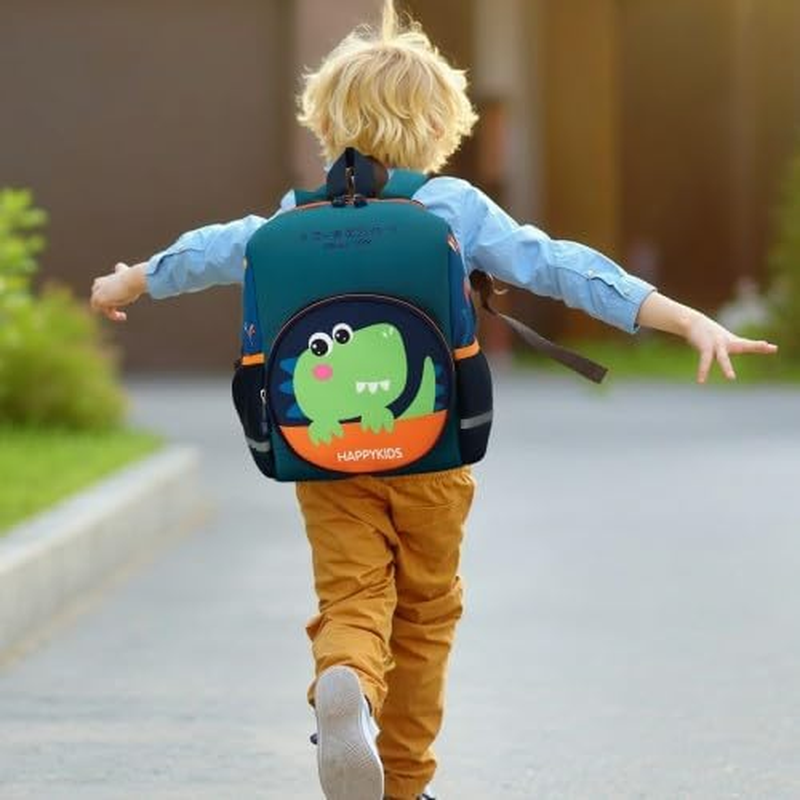 Kids Backpack, Preschool Backpack, Toddler Backpack with Chest Strap, Dinosaur Children'S Backpack, Adjustable Straps, Kids Travel Bag for Bookbag, Nursery 3-6 Years Old Toddler, Green