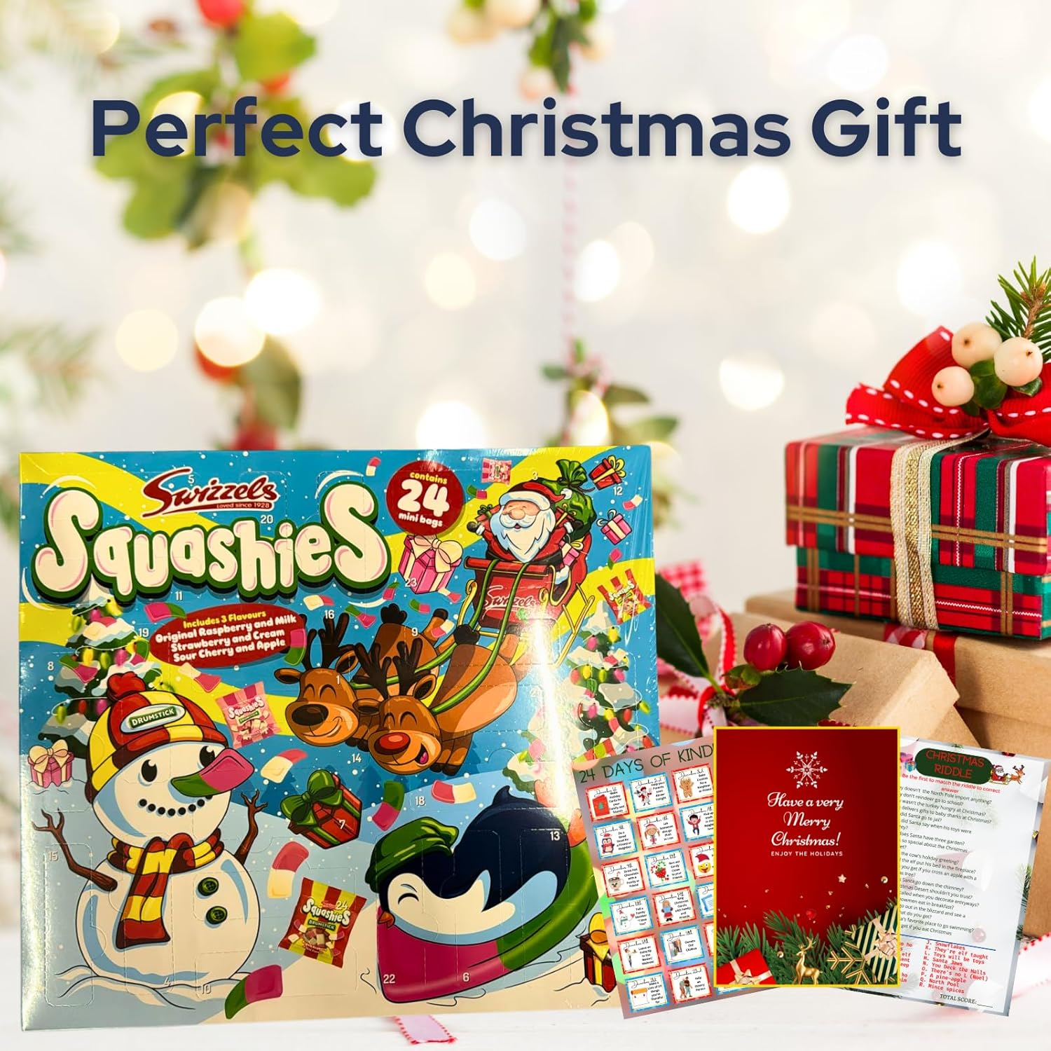 Swizzels Advent Calendar 2024 and Christmas Activity Card - 24 Bags Swizzel Sweets - Food Advent Calendar 2024, Kids Advent Calendar, Christmas Advent Calendar 2024 for Men Women Boys Girls image number 1