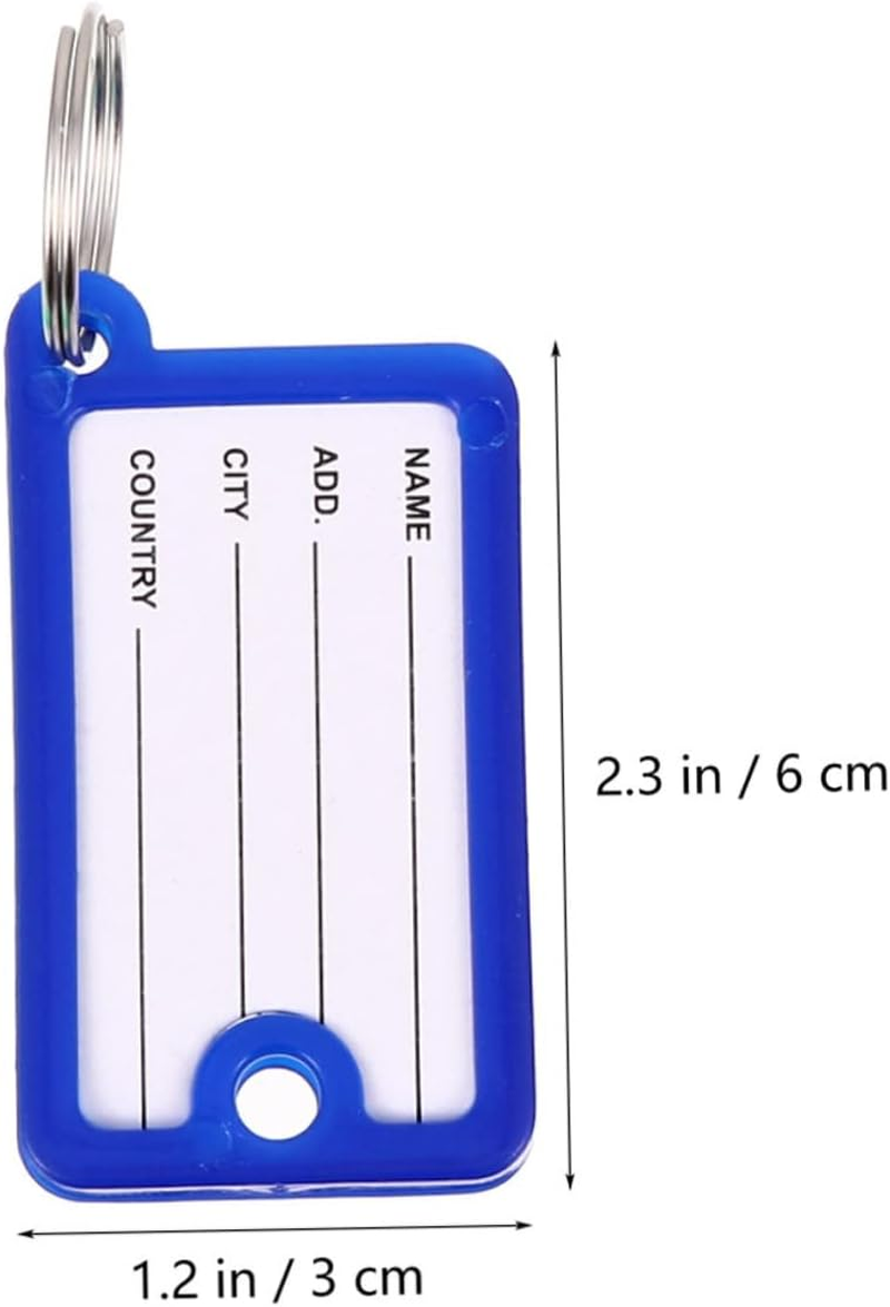 NAMOARLY 40Pcs Multi-Function Luggage Tags Markers Key Tags for Suitcases Keyring