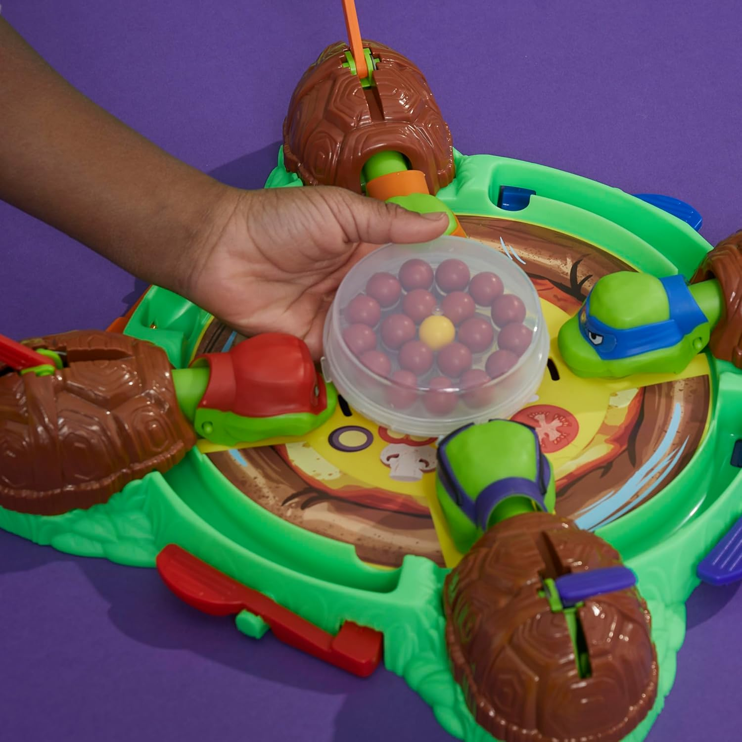 Hungry Hungry Hippos: Teenage Mutant Ninja Turtles Edition Game | Ages 4 and up | 2 to 4 Players | Kids Board Games | Gifts for Preschoolers image number 4