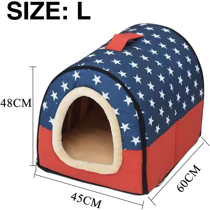 PETBRO Pet Dog House Kennel Soft Igloo Beds Cave Cat Doggy Warm Cushion Fold image number 1