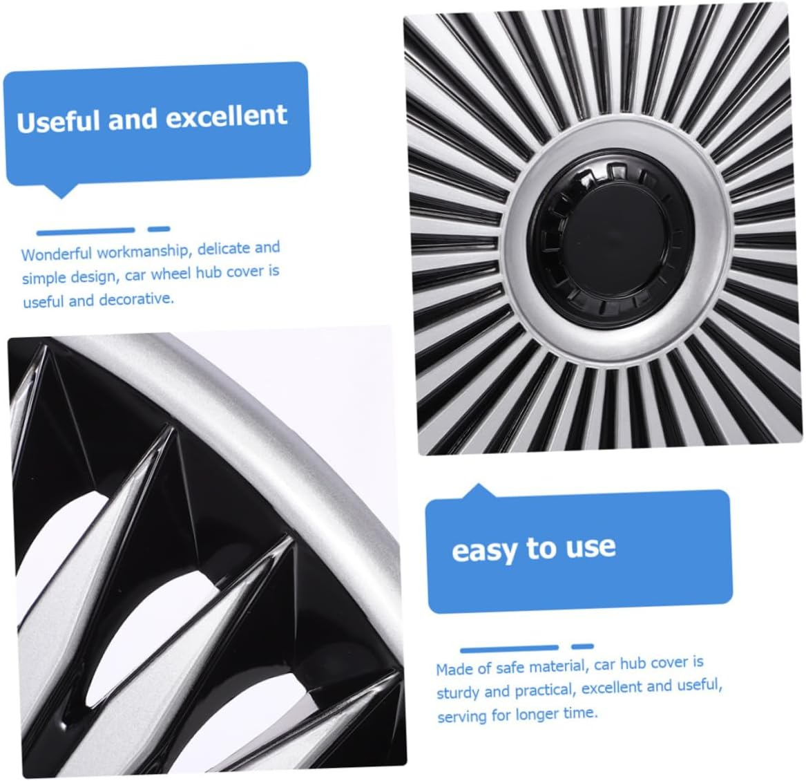 Mobestech Car Wheel Hubcaps 14 Inch Silver Decorative Rim Covers Universal Replacement Hub Caps for Automotive Exterior Accessories Suitable for Cars and Suvs image number 6