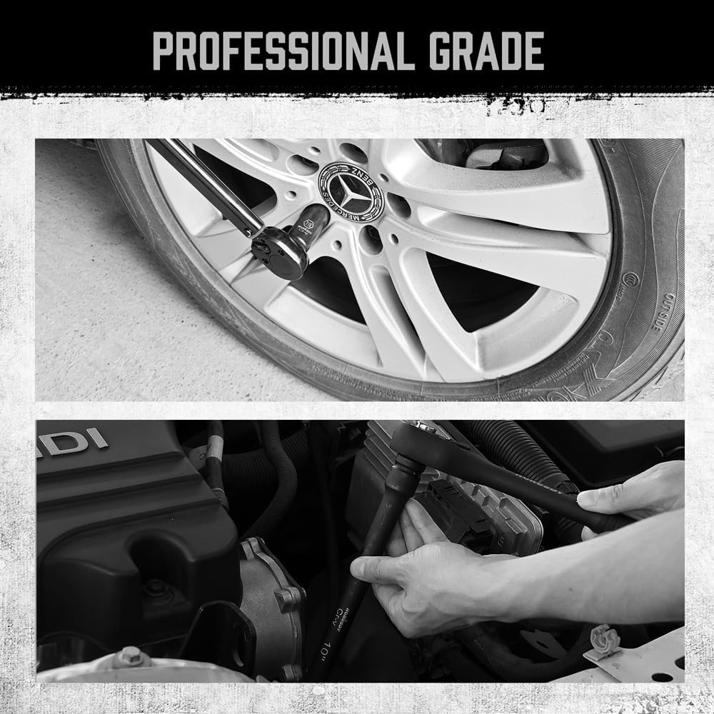 HORUSDY 19-Piece 1/2-Inch Drive Impact Socket Set, Imperial 3/8-1-1/4 Inch 6-Point Deep Sockets Set SAE Heavy Duty with Storage Case image number 5