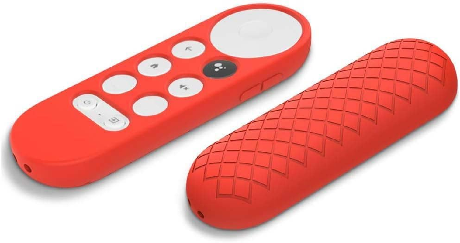 USTIYA Case for Google TV Chromecast 2020 Remote Control Case Smart Shockproof Cover Accessories (Red)