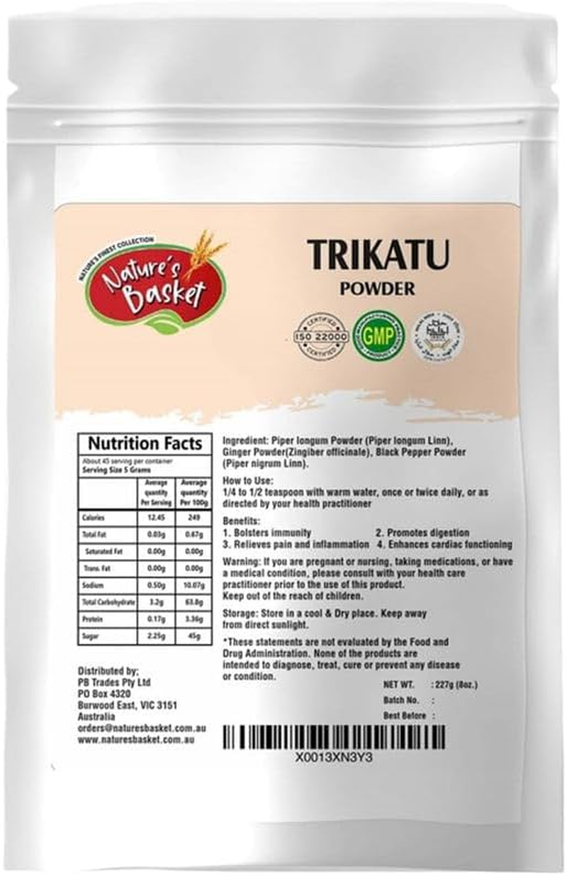 Nature'S Basket Trikatu Powder (Piper Longum Linn, Zingiber Officinale, Piper Nigrum Linn) 227 Grams image number 2