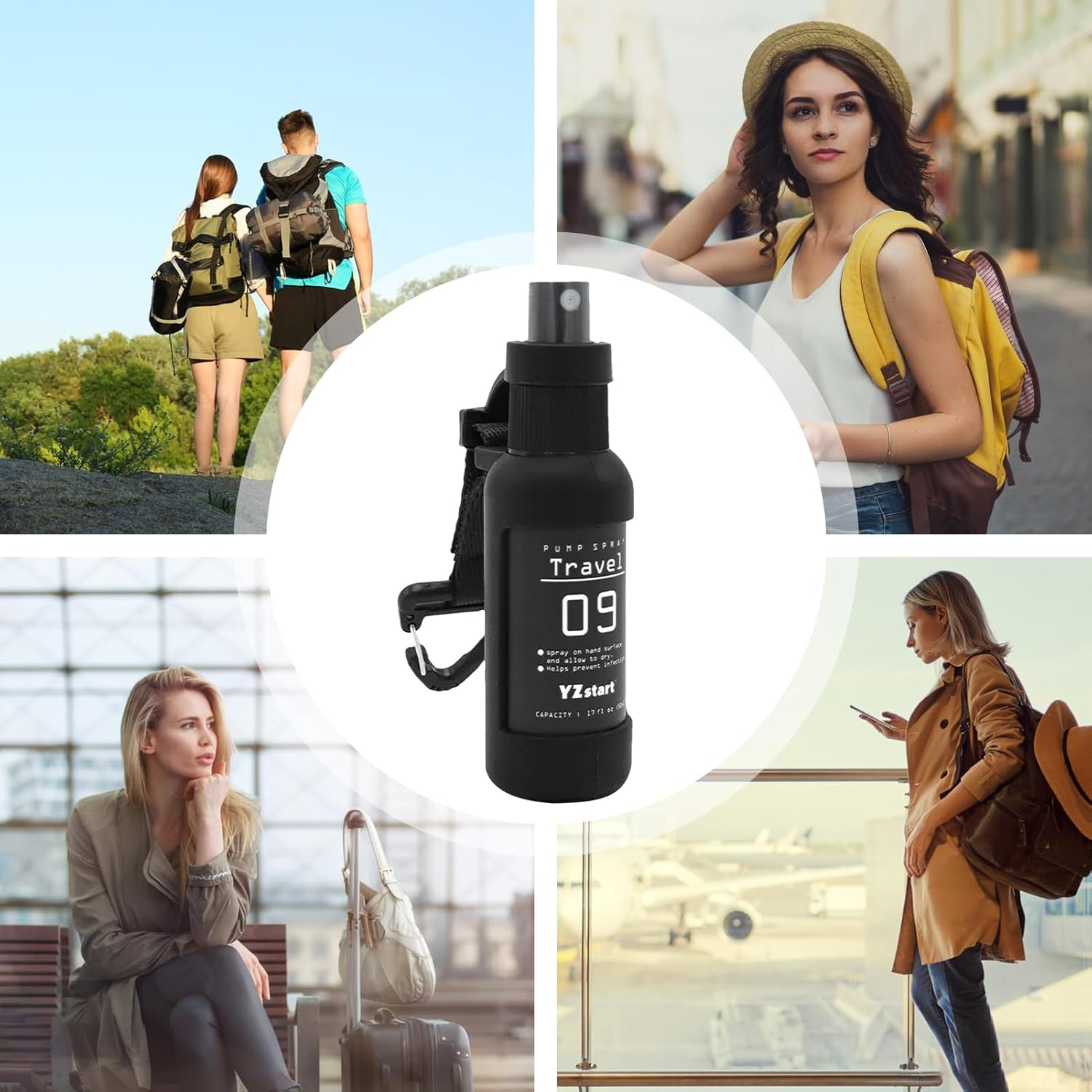 Fine Mist Spray Bottle, 50Ml Empty Empty Mist Travel Mist Atomizer - Reusable Atomizer Travel Spray Fleet for Toners, Hairdressing, Fragrance, Samples image number 5