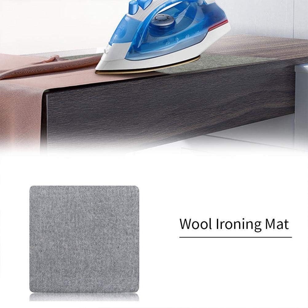 Wool Ironing Pad, 0.5 Inch Thick Moisture Wicking Wool Ironing Mat, Gray, for Travel Use, Clothing (Assorted Color #81) image number 6