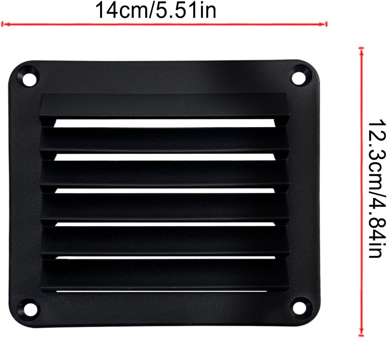 Louvered Boat Vents, Outlet Grille Ventilation, Square Air Vent for Boats, Nylon, Optimal Heat Dissipation for Marine Uses and Caravans image number 2