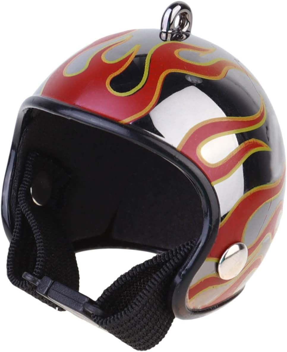 YARNOW 1Pc Chicken Helmet Small Pet Hard Hat for Birds Quail and Chickens Flame Pattern Headgear for Poultry Safety and Comfort Protects against Injury image number 5